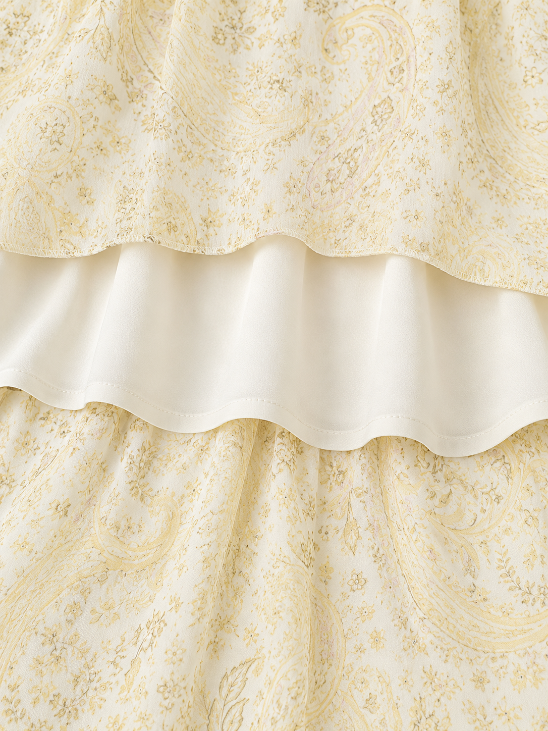 Lemon Paisley Lace Maxi Dress