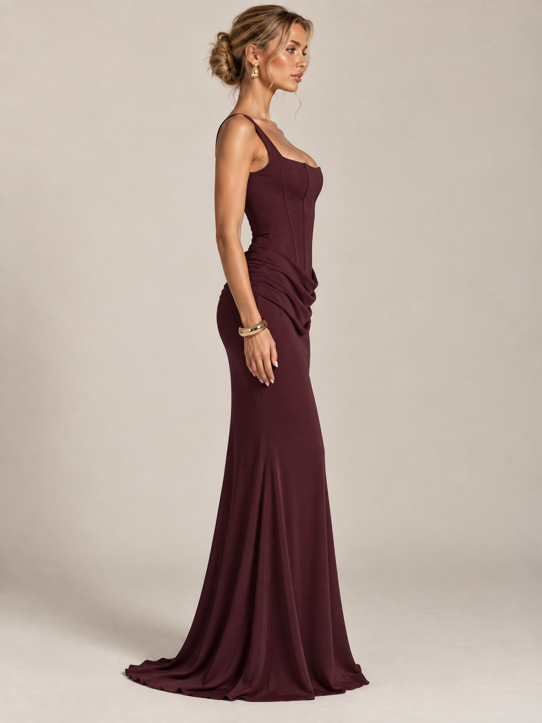 Amélie Satin Corset Gown