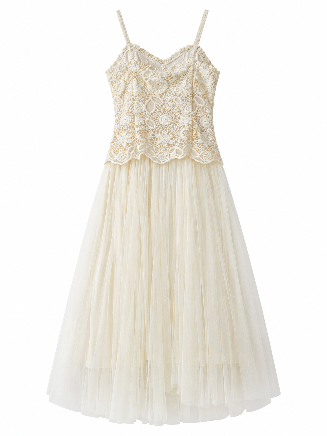 Élodie Mesh Lace Slip Dress