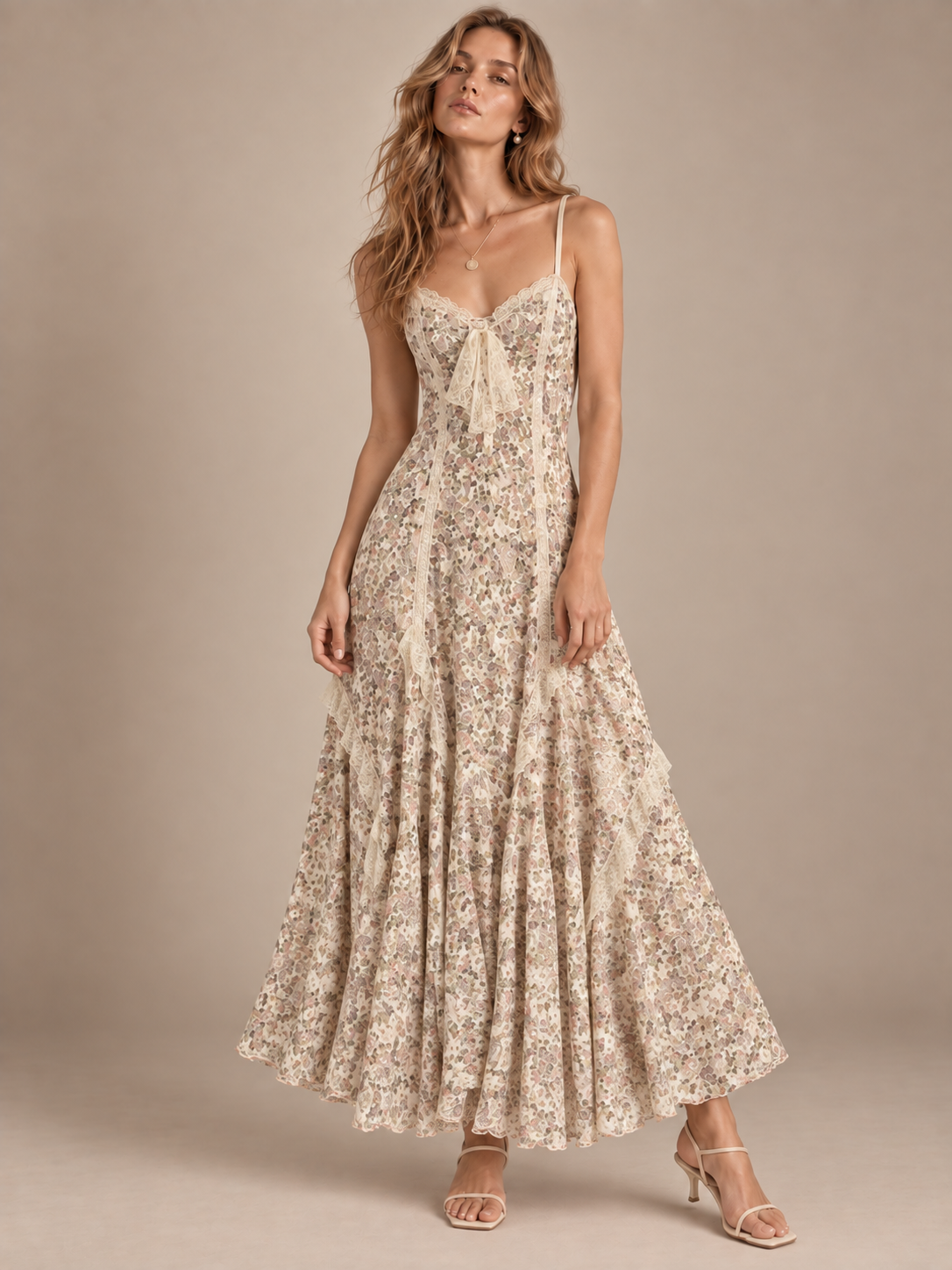 Sahara Floral Mesh Lace Dress