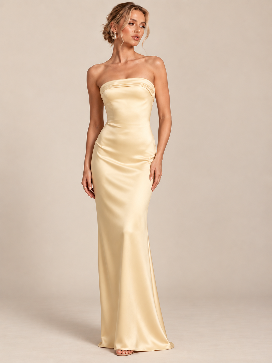 Noelle Minimal Satin Gown