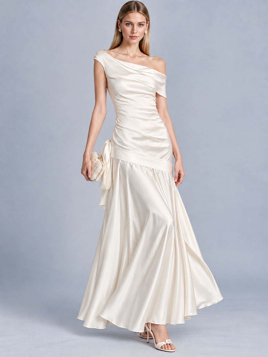 Isla Asymmetric Off-Shoulder Dress