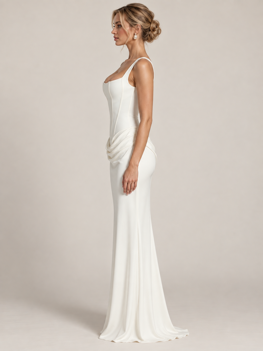 Amélie Satin Corset Gown
