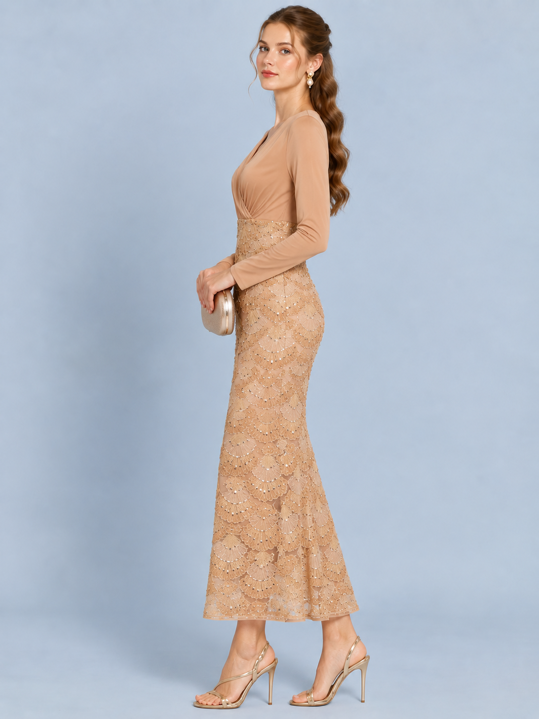 Celestine Knit Panel Maxi Dress