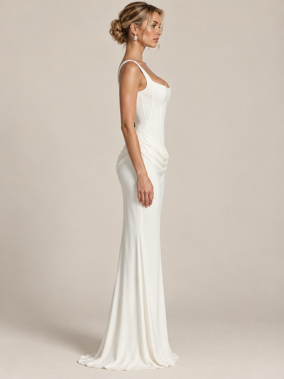 Amélie Satin Corset Gown