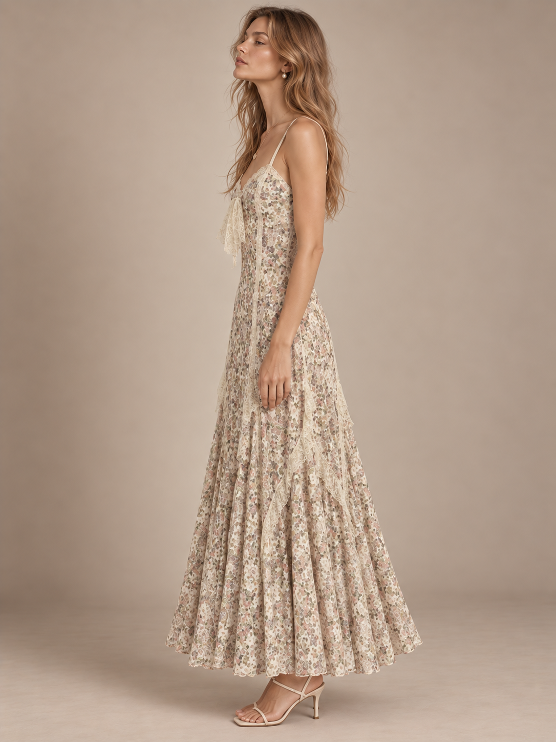 Sahara Floral Mesh Lace Dress