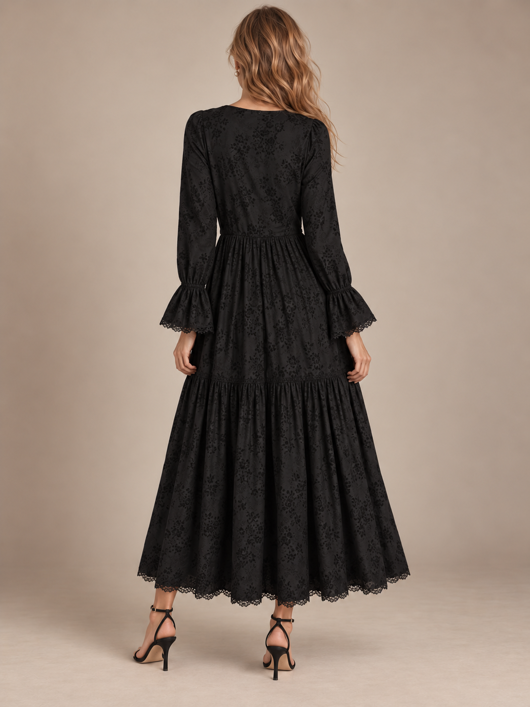 Margot Floral V-Neck Tea Dress