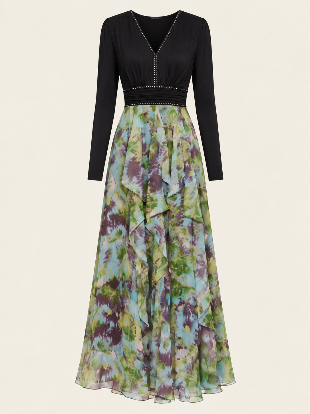 Indigo Mist Printed Maxi Dress