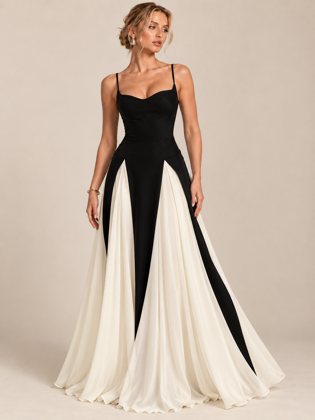 Colette Contrast Slip Maxi Dress
