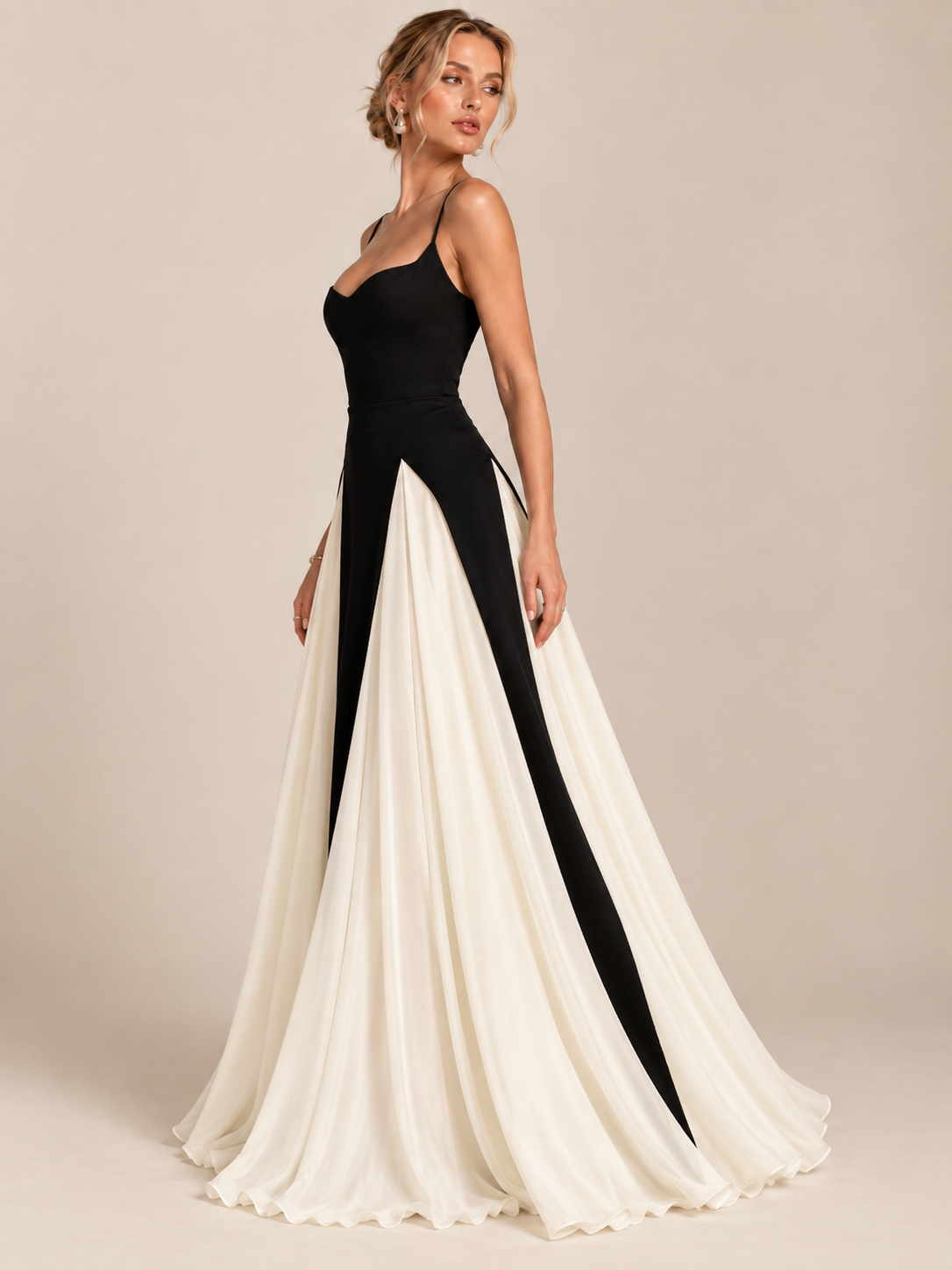 Colette Contrast Slip Maxi Dress