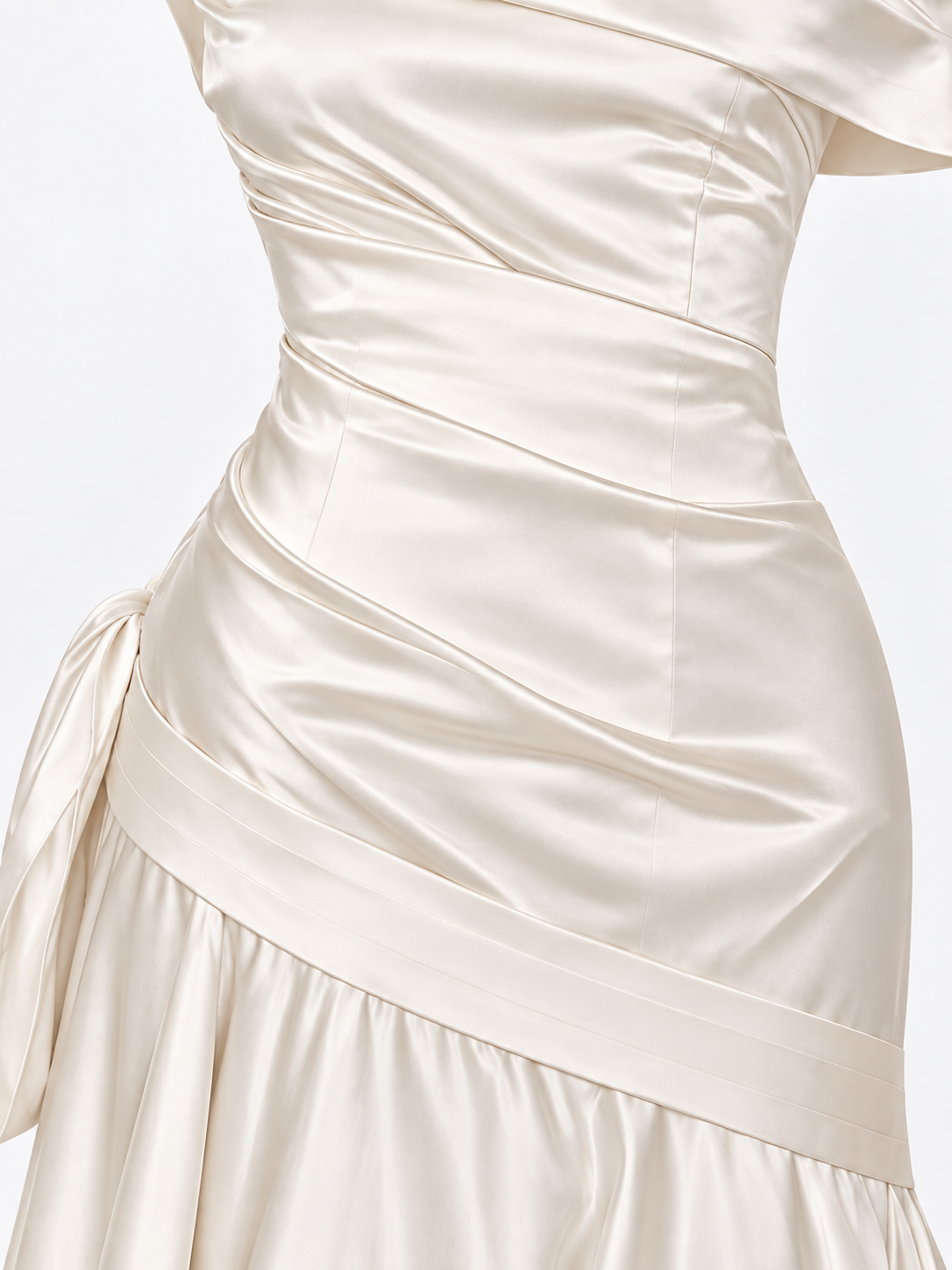 Isla Asymmetric Off-Shoulder Dress