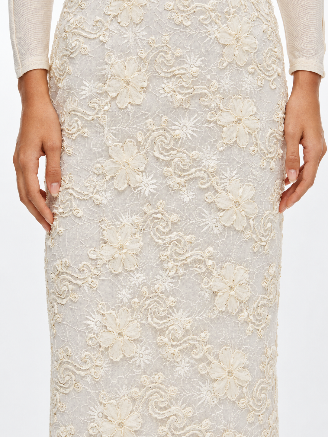 Misty Garden Lace Knit Dress