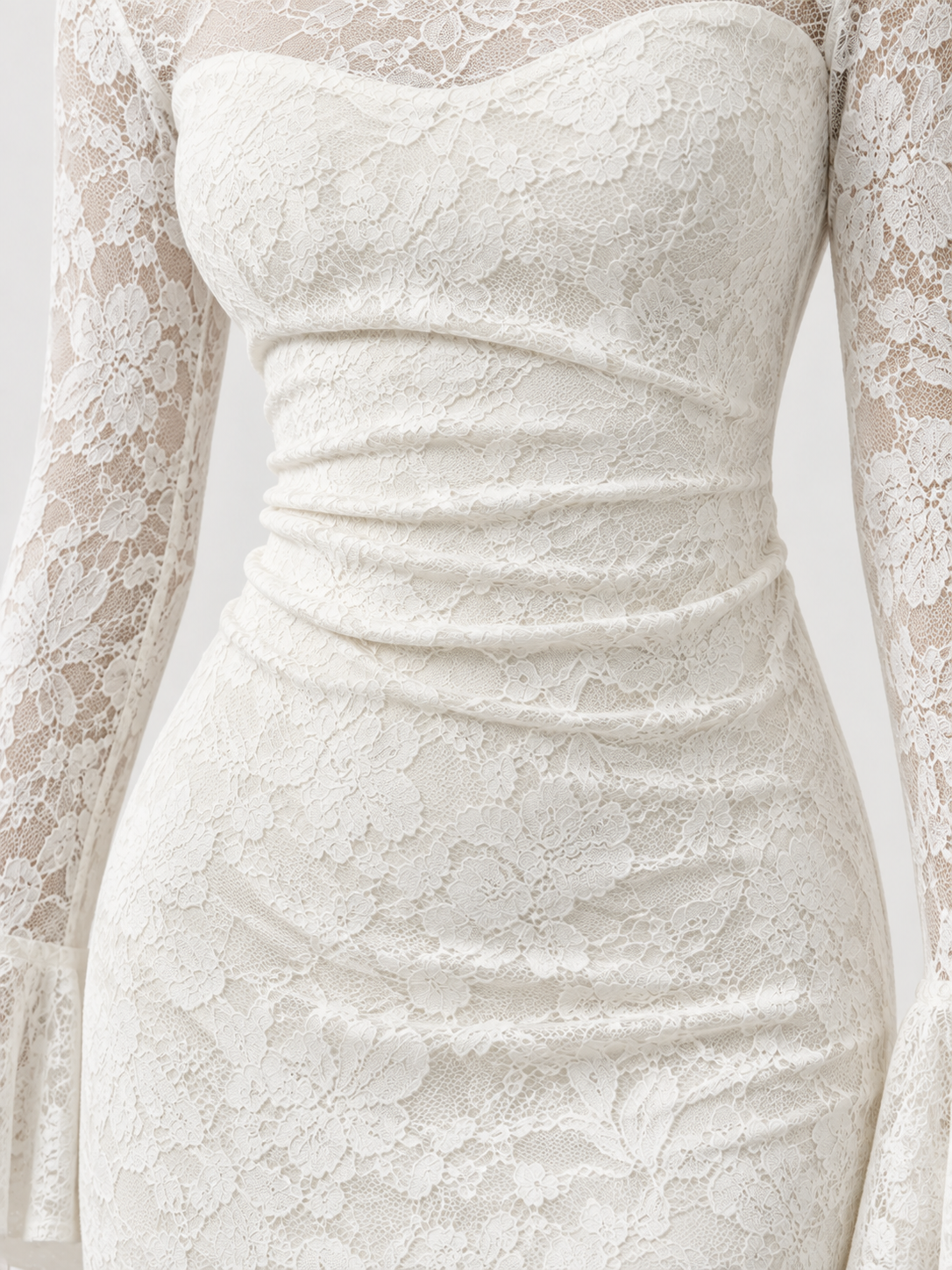 Ivory Grace Off-Shoulder Lace Gown
