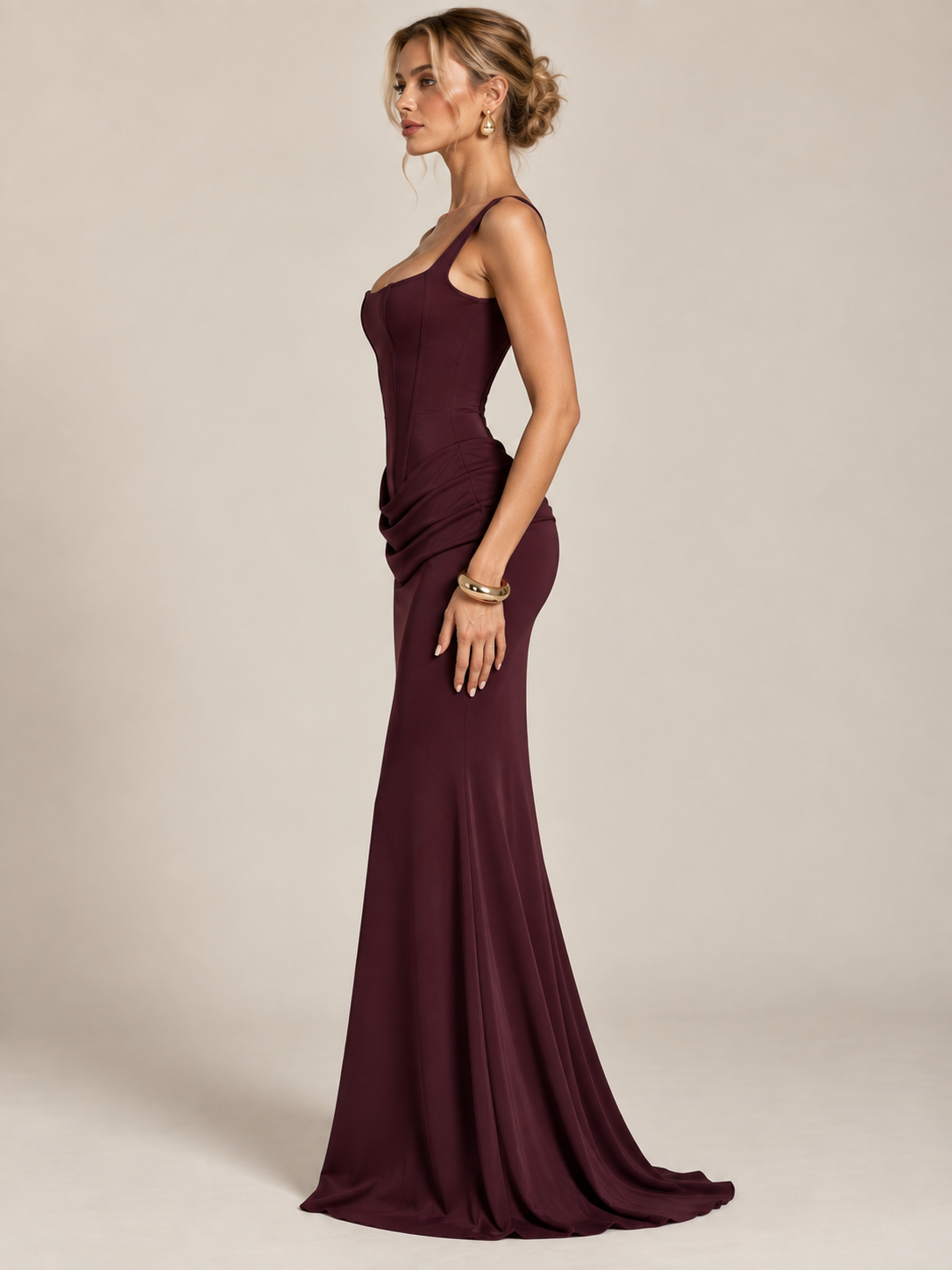 Amélie Satin Corset Gown