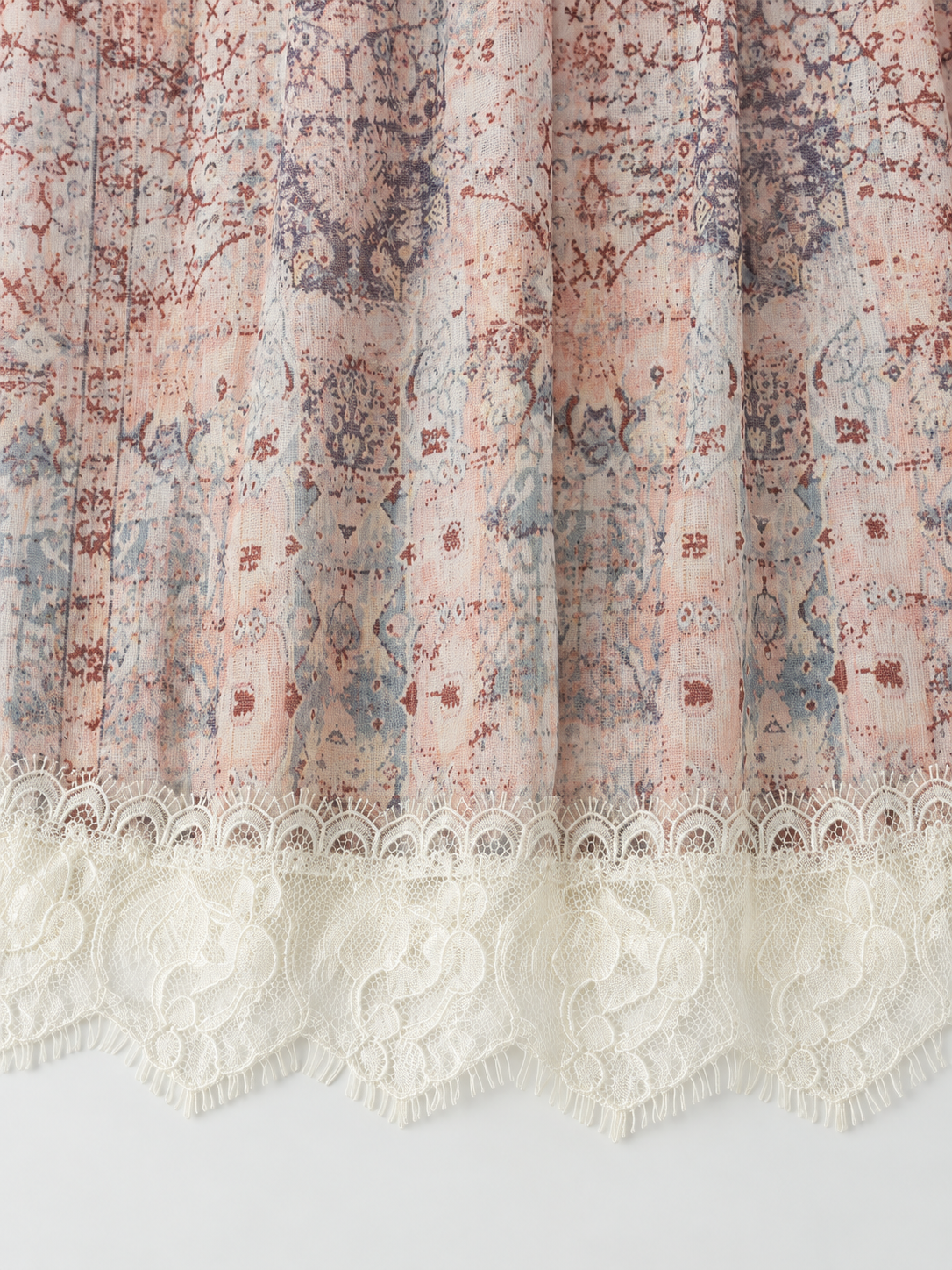 Rosette Puff Sleeve Lace Dress