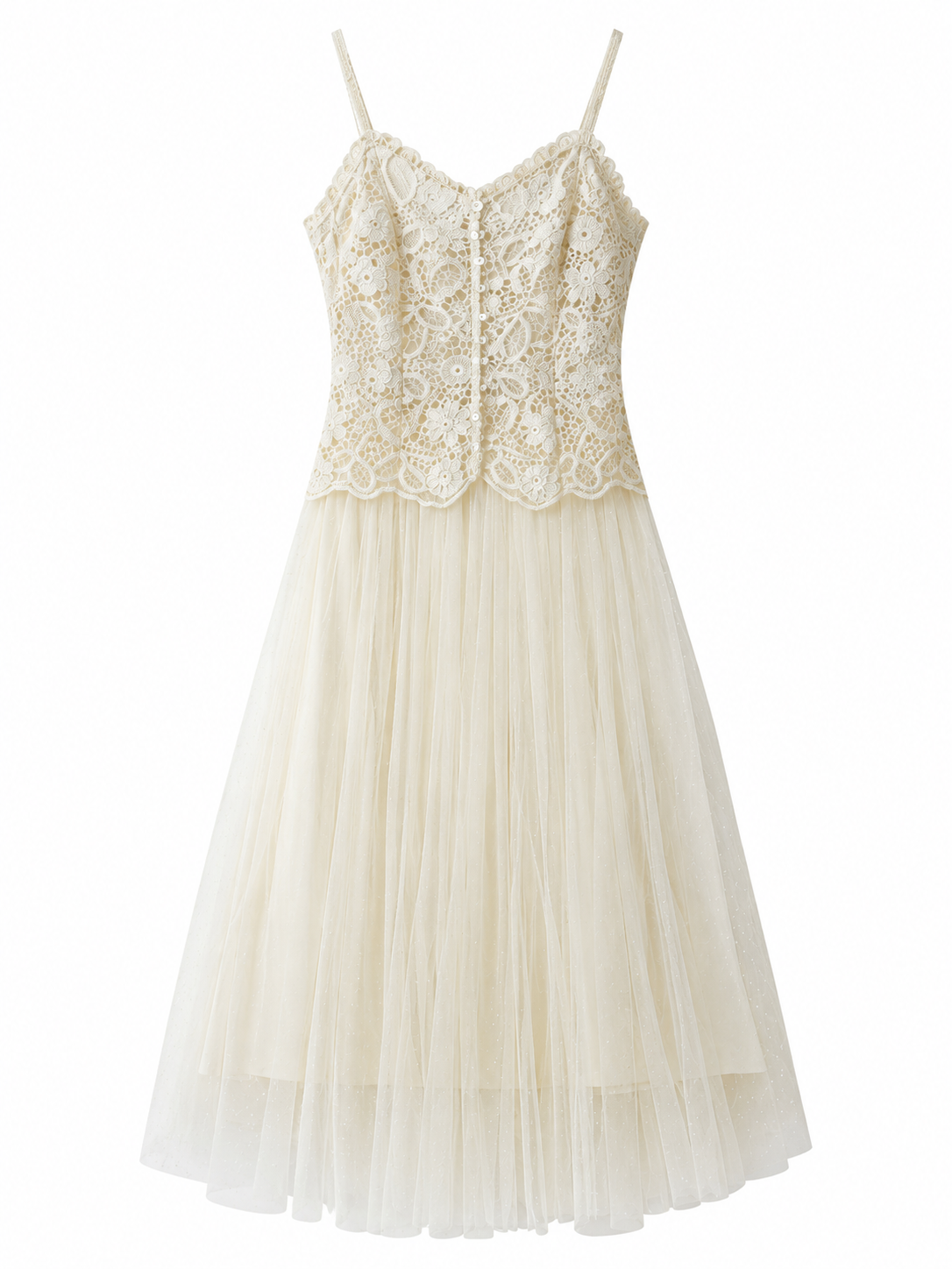 Élodie Mesh Lace Slip Dress