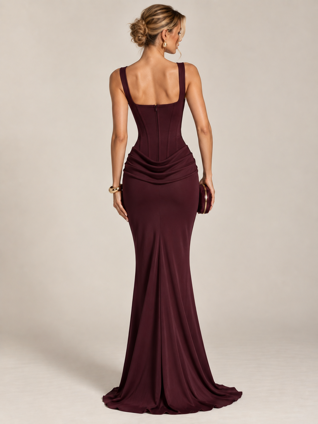 Amélie Satin Corset Gown