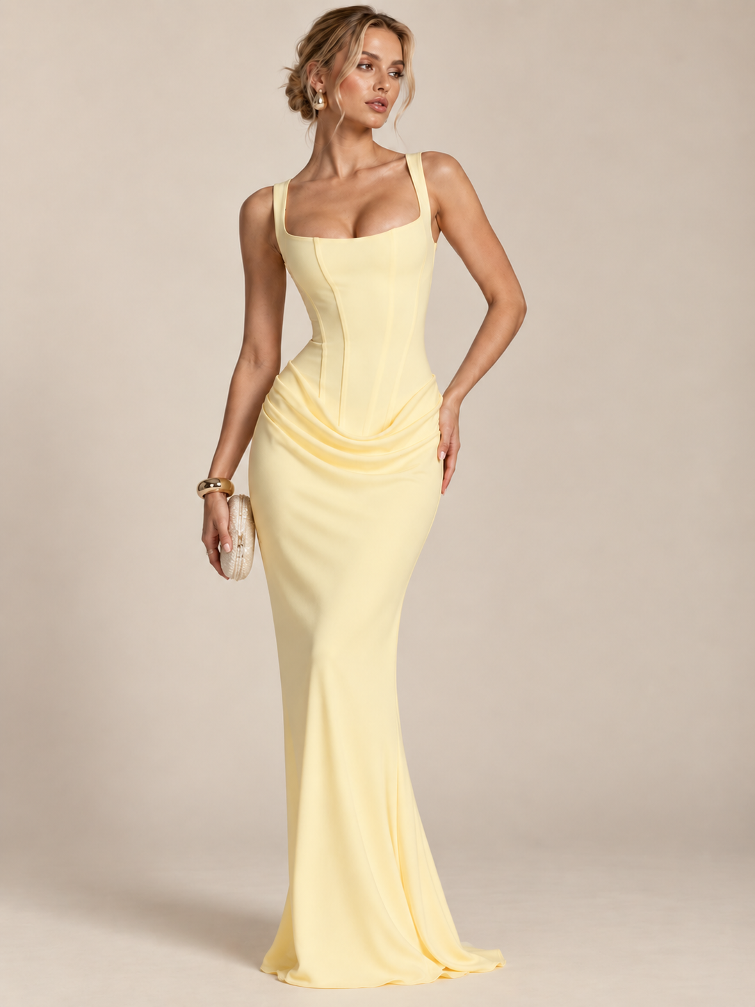 Amélie Satin Corset Gown