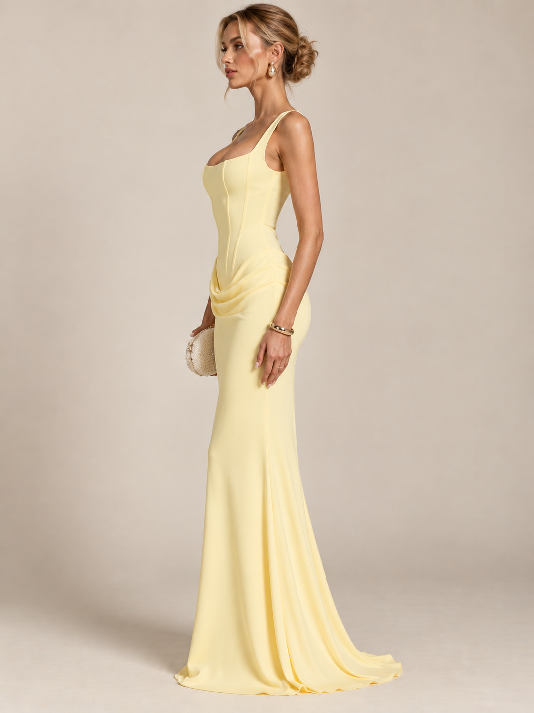 Amélie Satin Corset Gown
