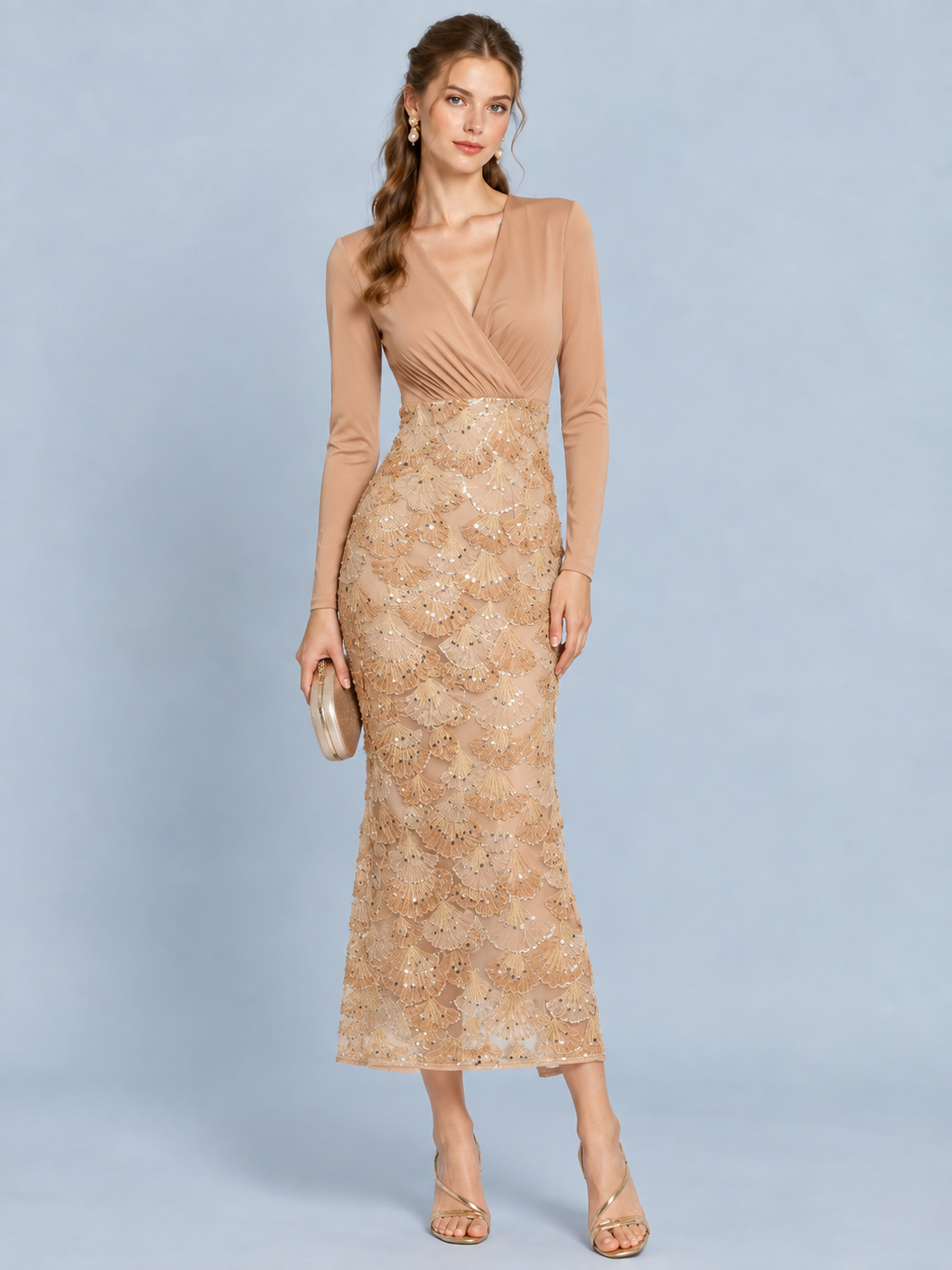 Celestine Knit Panel Maxi Dress