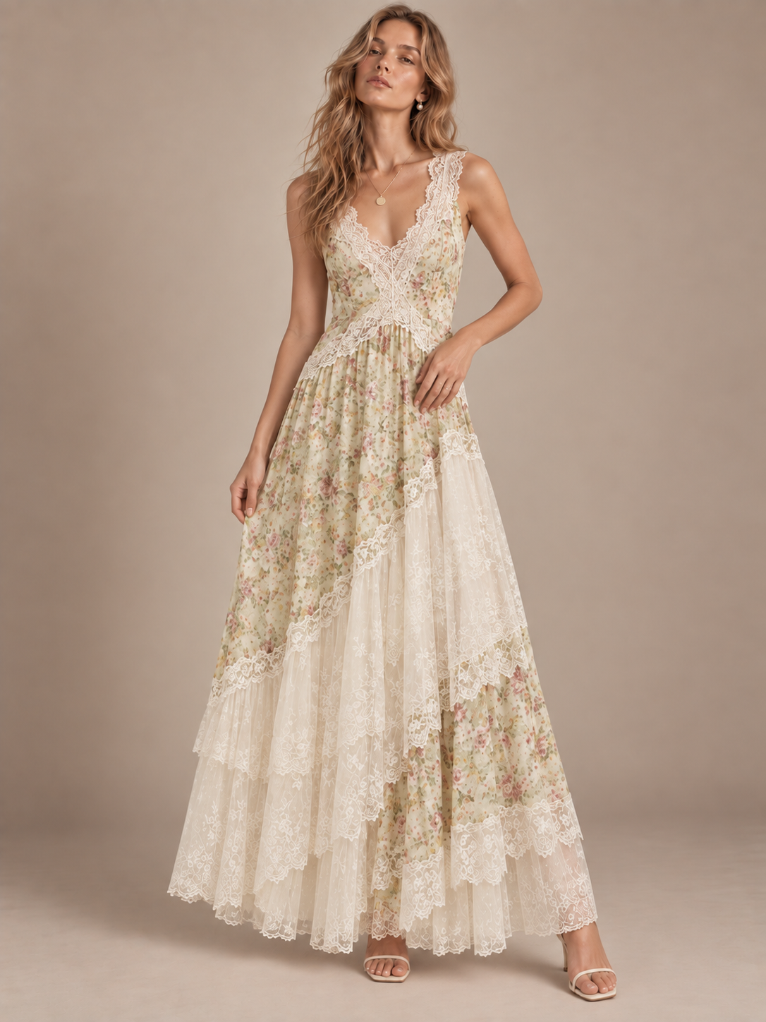 Florence Garden Lace Maxi Dress