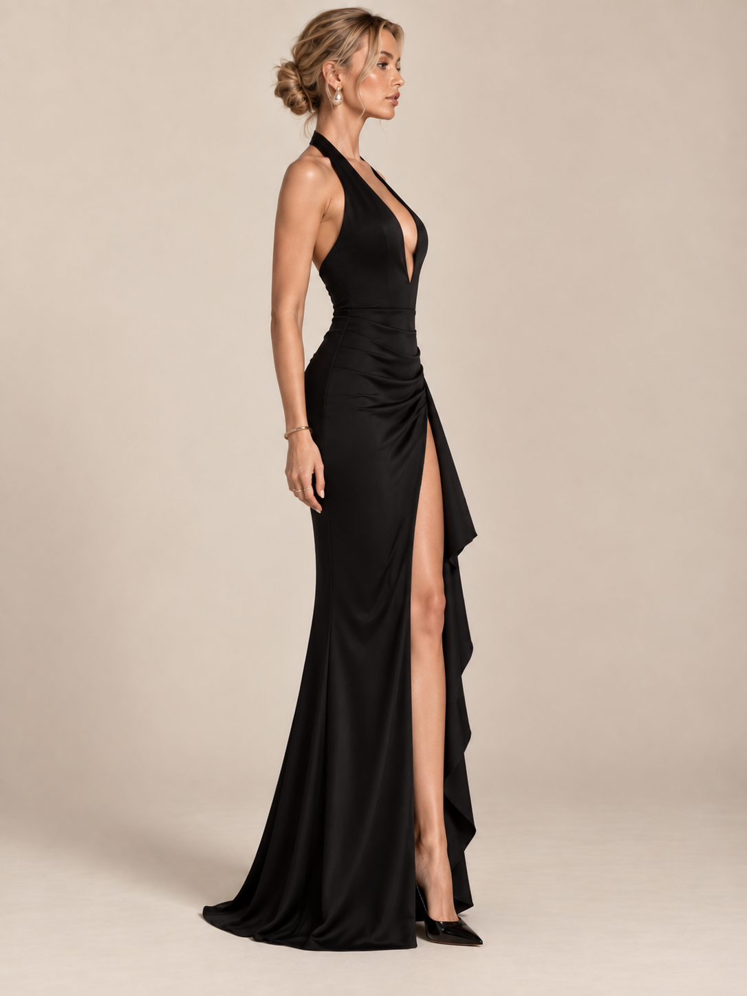 Audrey Halter Evening Gown