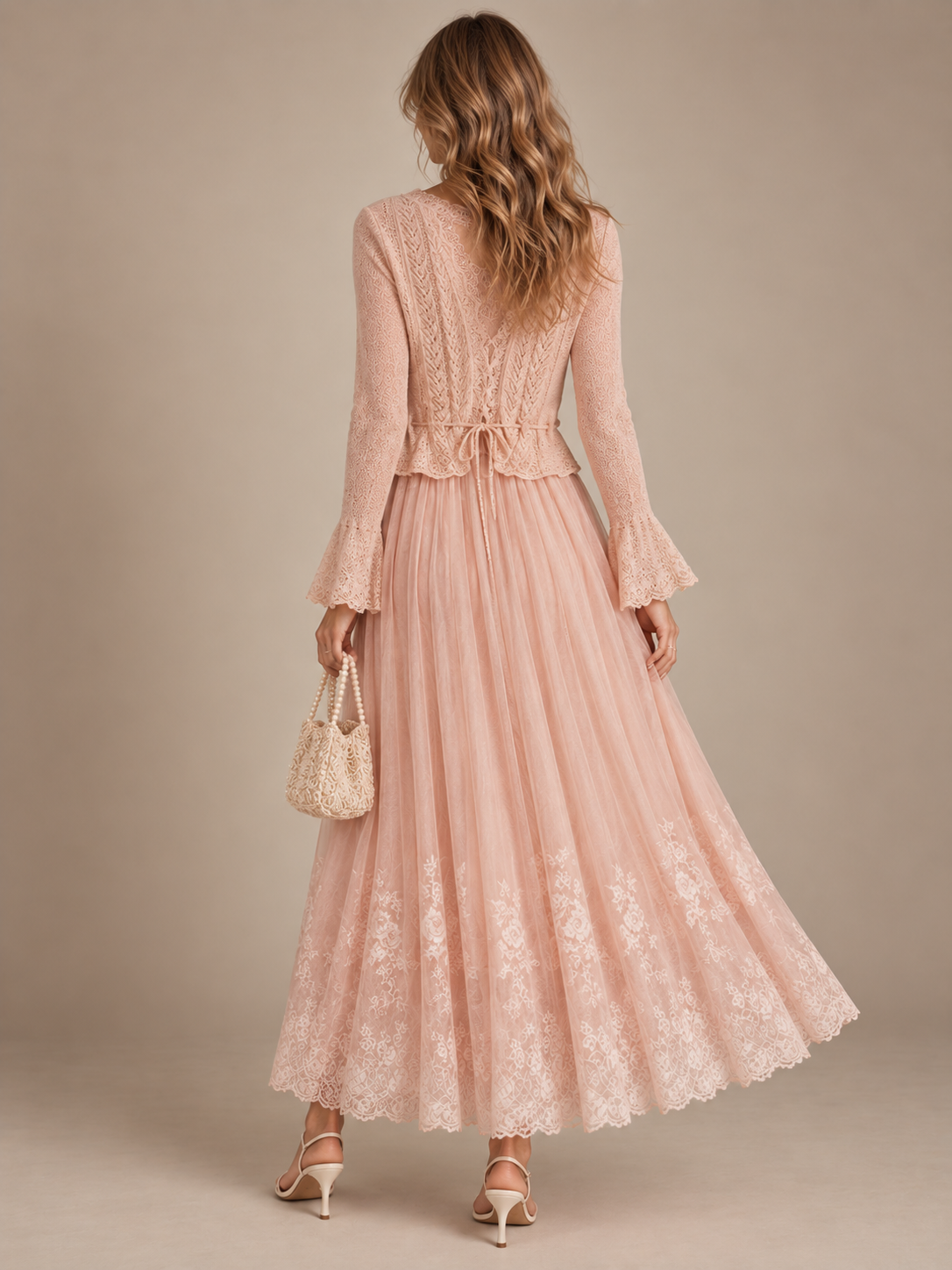 Blush Knit Cardigan & Slip Dress Set