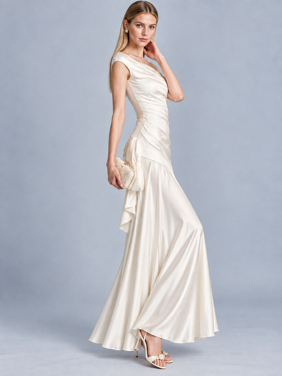 Isla Asymmetric Off-Shoulder Dress