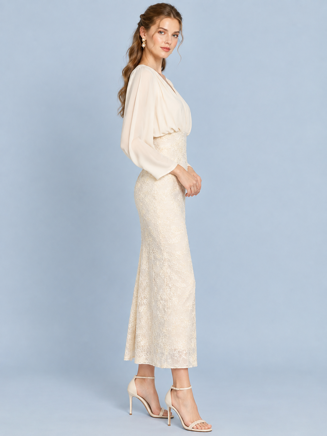 Misty Garden Lace Knit Dress