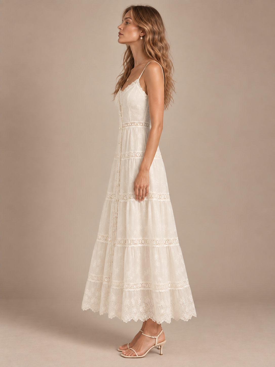 Celeste Tencel Lace Slip Dress