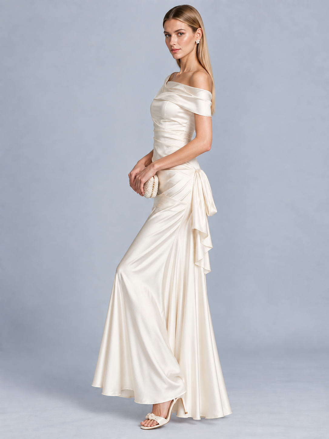 Isla Asymmetric Off-Shoulder Dress