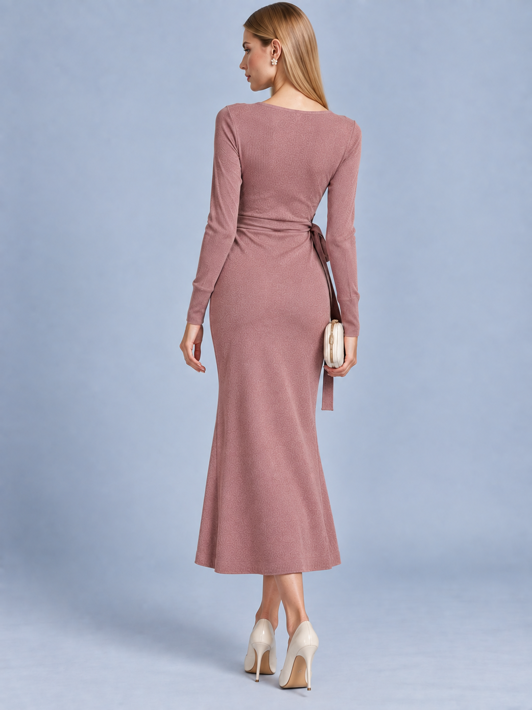 Vivienne V-Neck Knit Maxi Dress