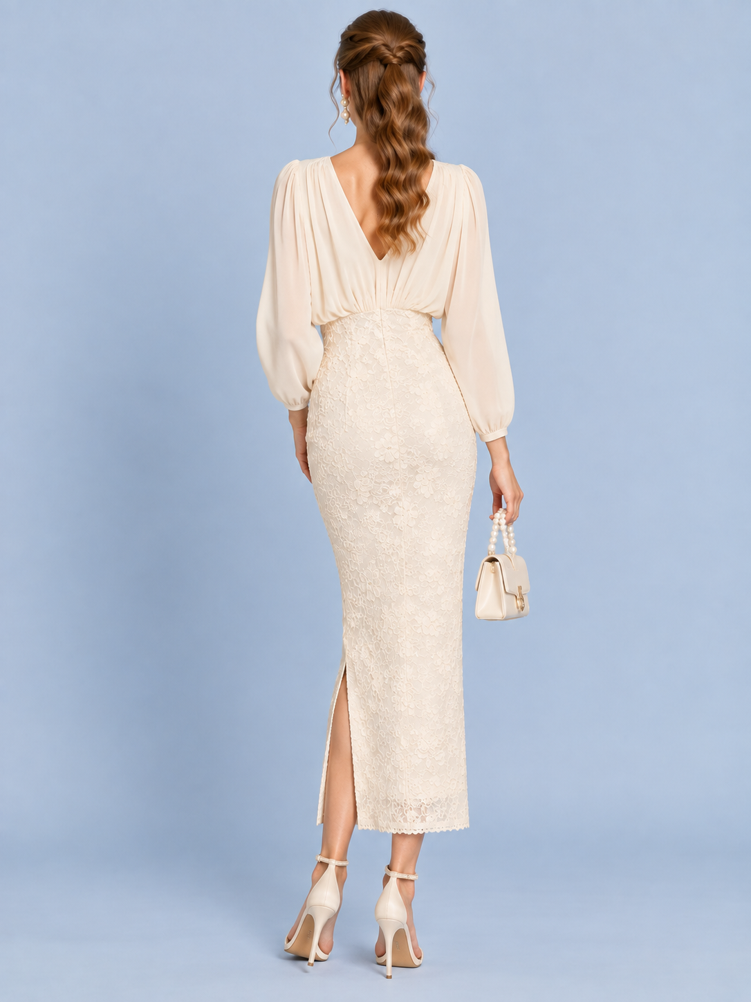 Misty Garden Lace Knit Dress