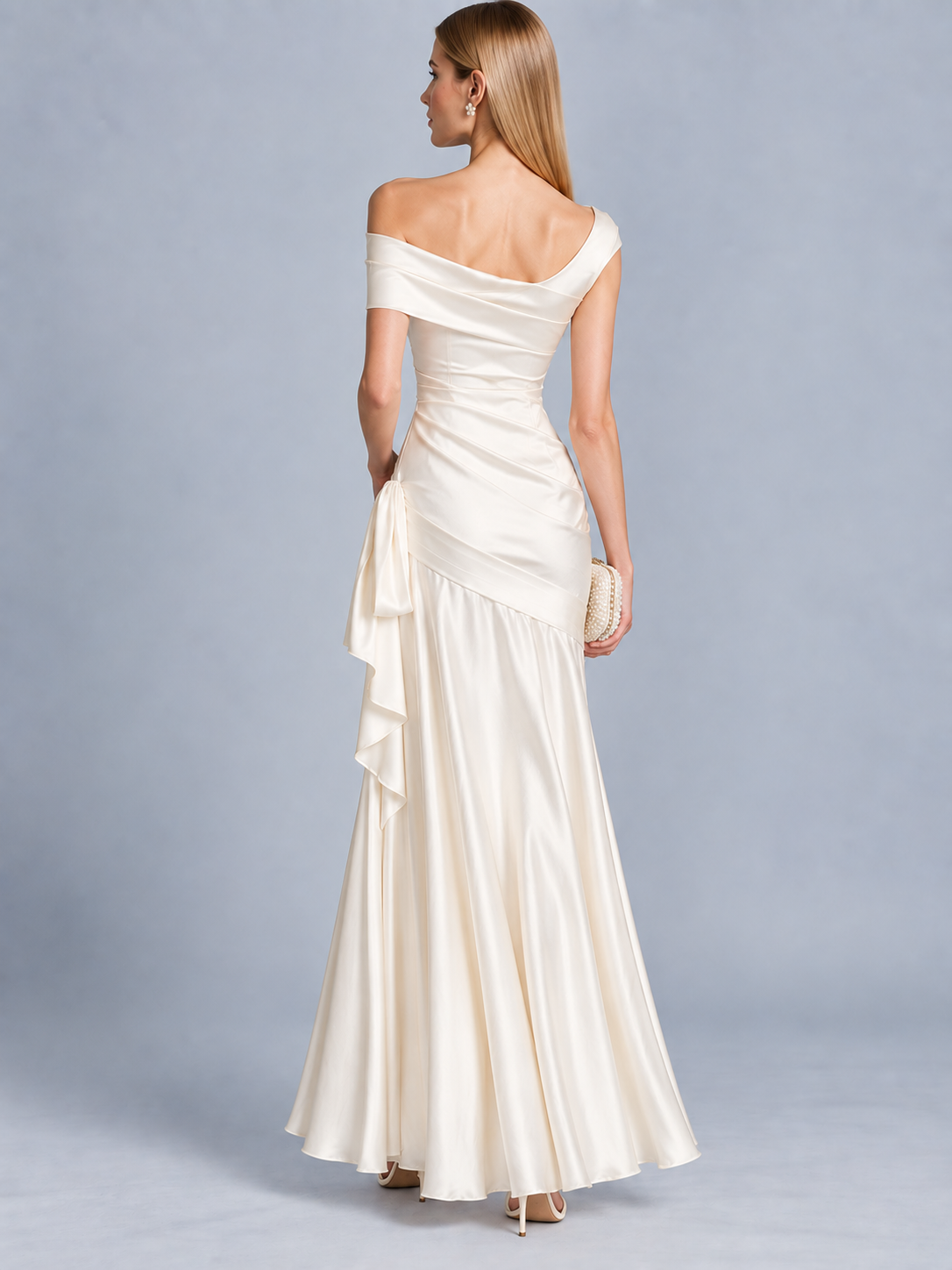 Isla Asymmetric Off-Shoulder Dress