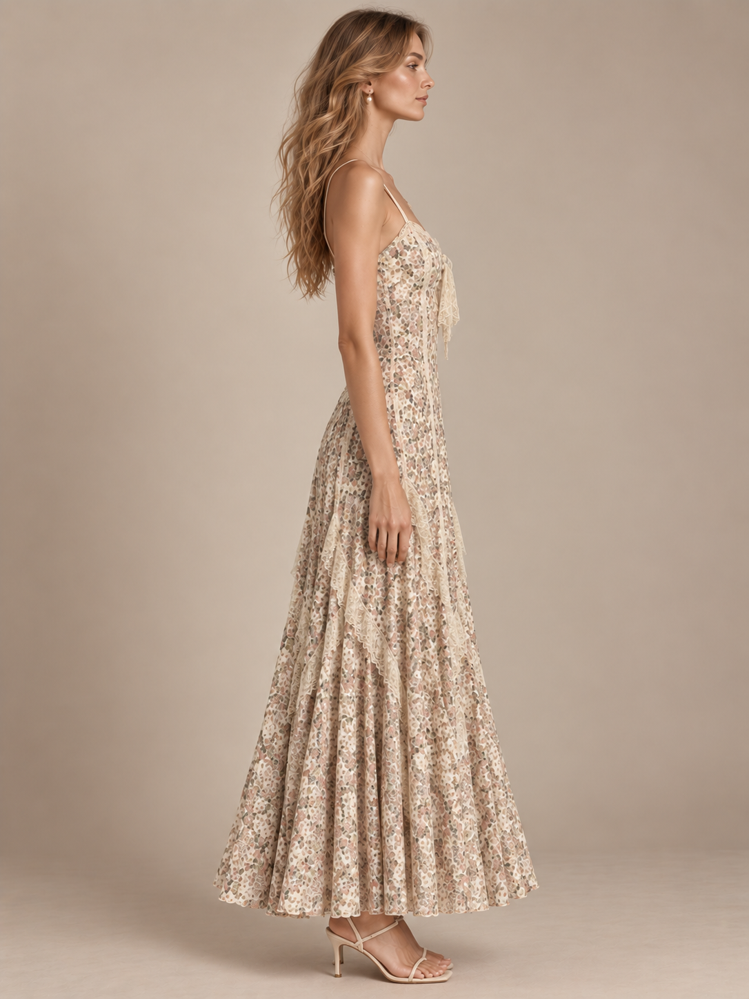 Sahara Floral Mesh Lace Dress