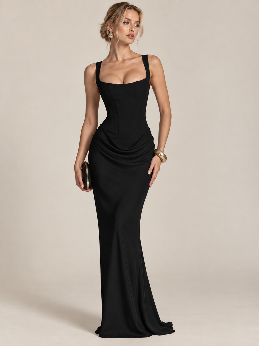 Amélie Satin Corset Gown