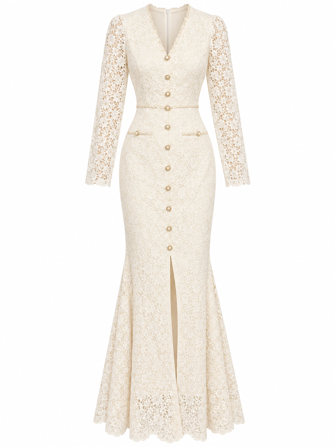 Ivory Romance Lace Maxi Dress