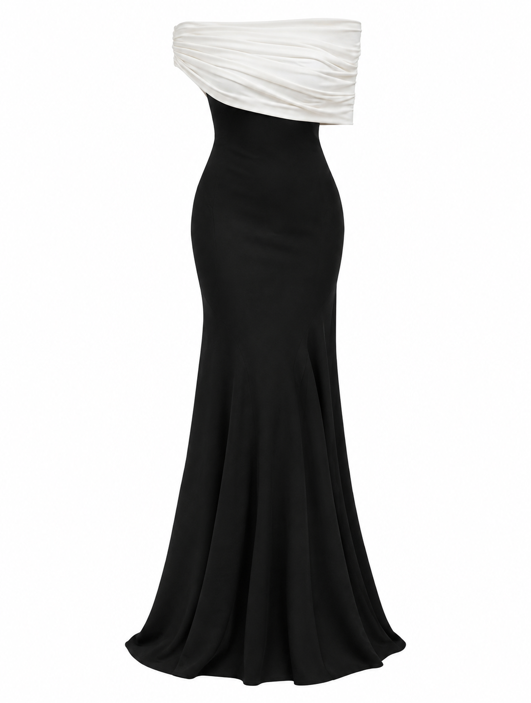 Camille Contrast Off-Shoulder Dress