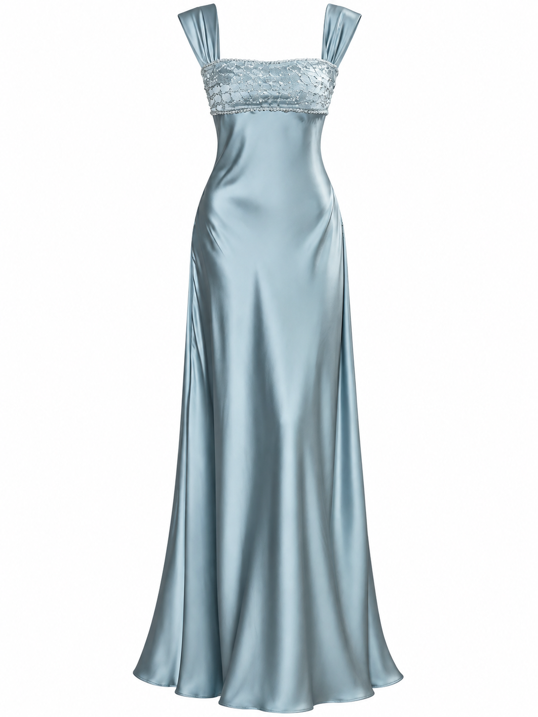 Seraphina Beaded Satin Mermaid Gown