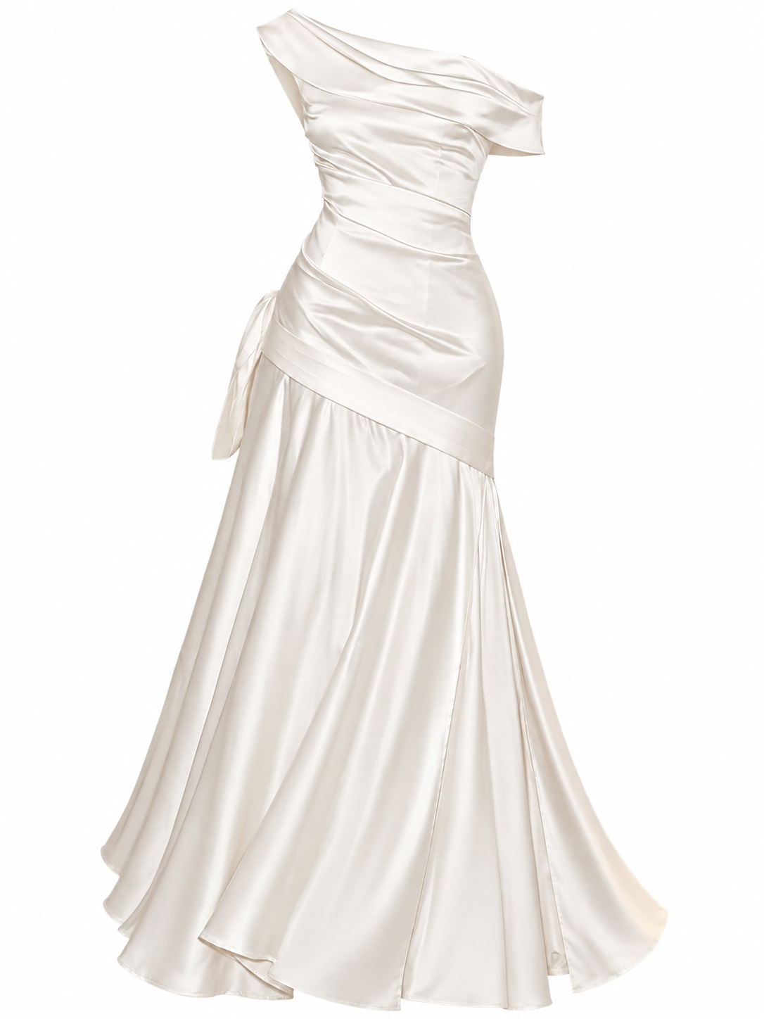Isla Asymmetric Off-Shoulder Dress