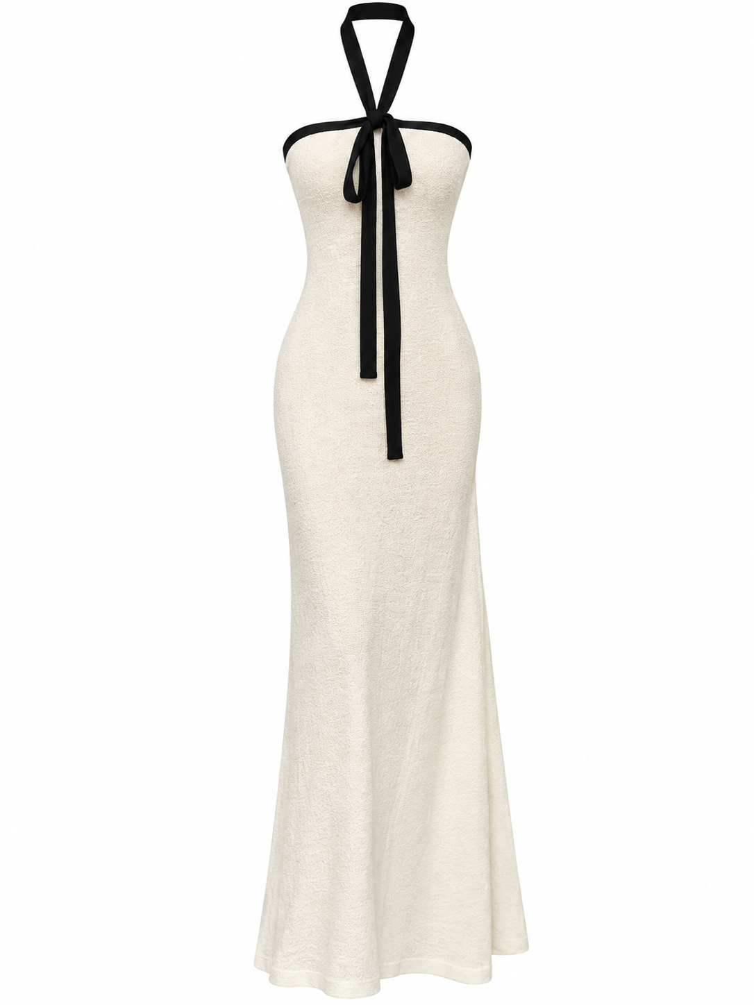 Monique Contrast Halter Maxi Dress