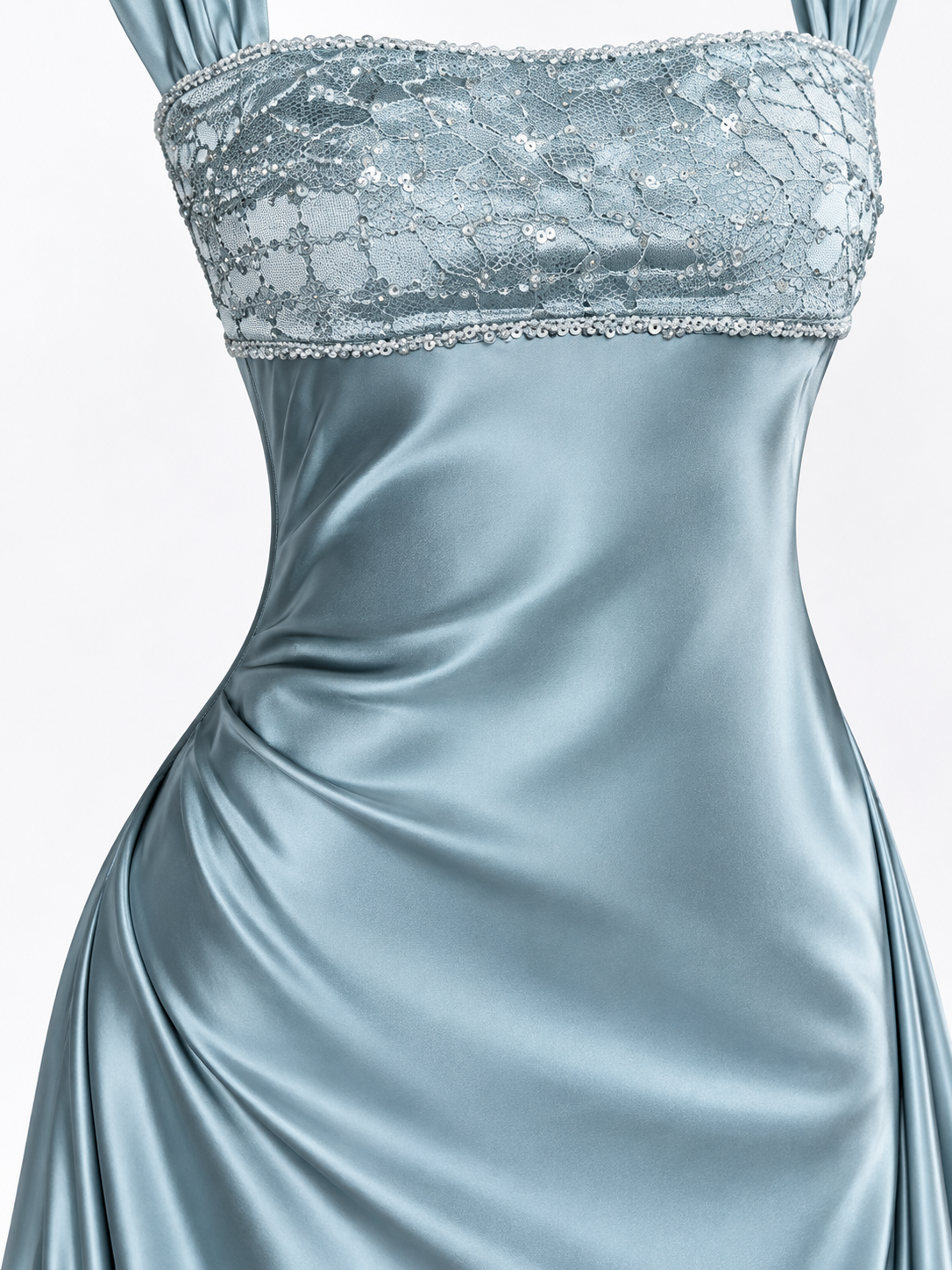 Seraphina Beaded Satin Mermaid Gown