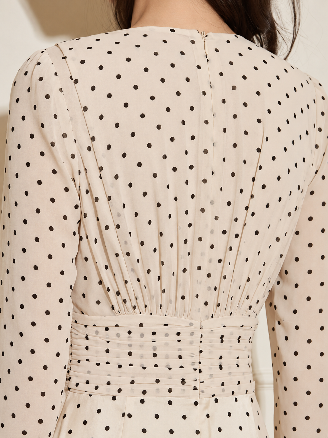 Paris Rain Polka Dot Midi Dress