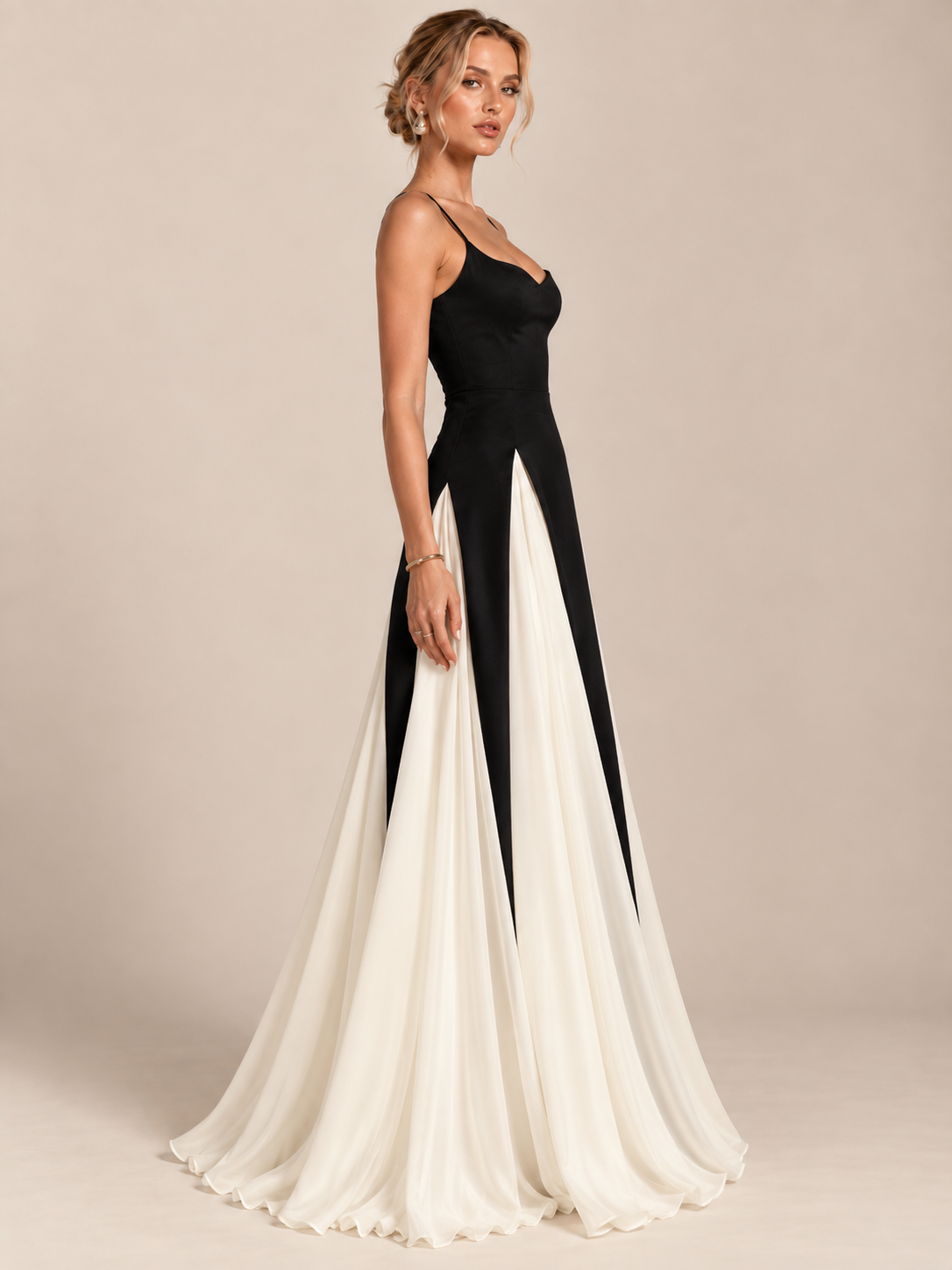Colette Contrast Slip Maxi Dress