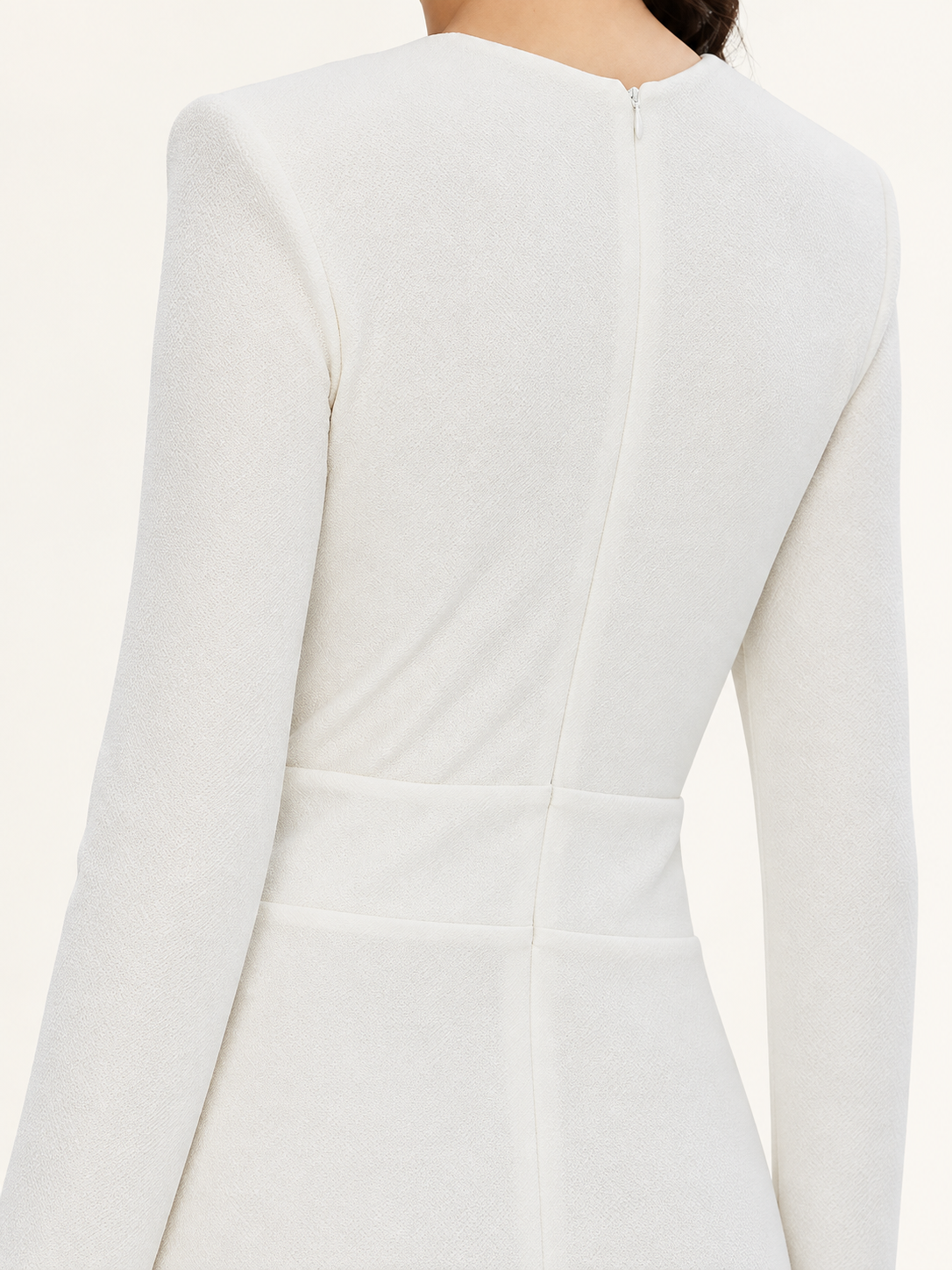 Ivory Bloom V-Neck Knit Dress