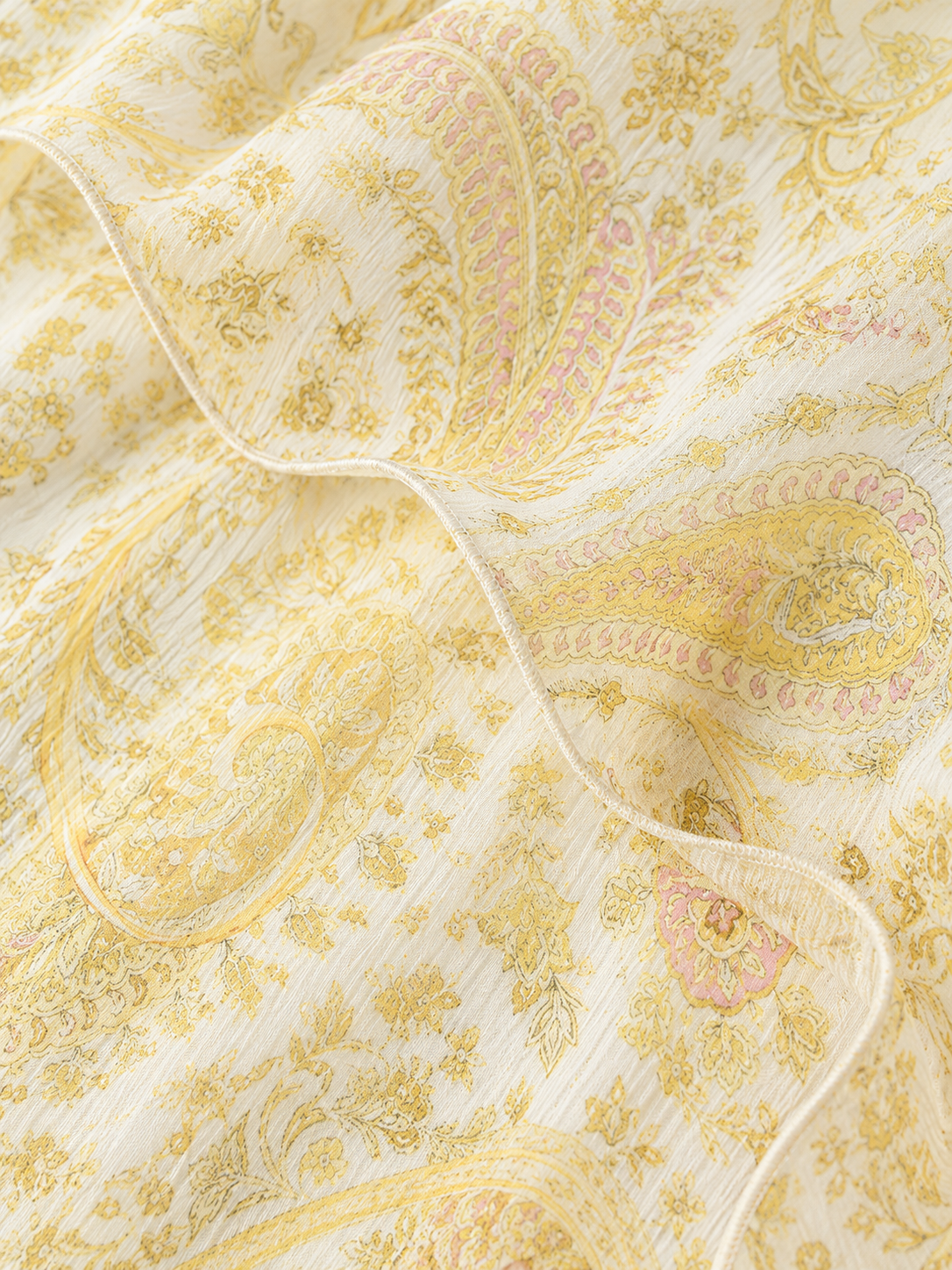 Lemon Paisley Lace Maxi Dress