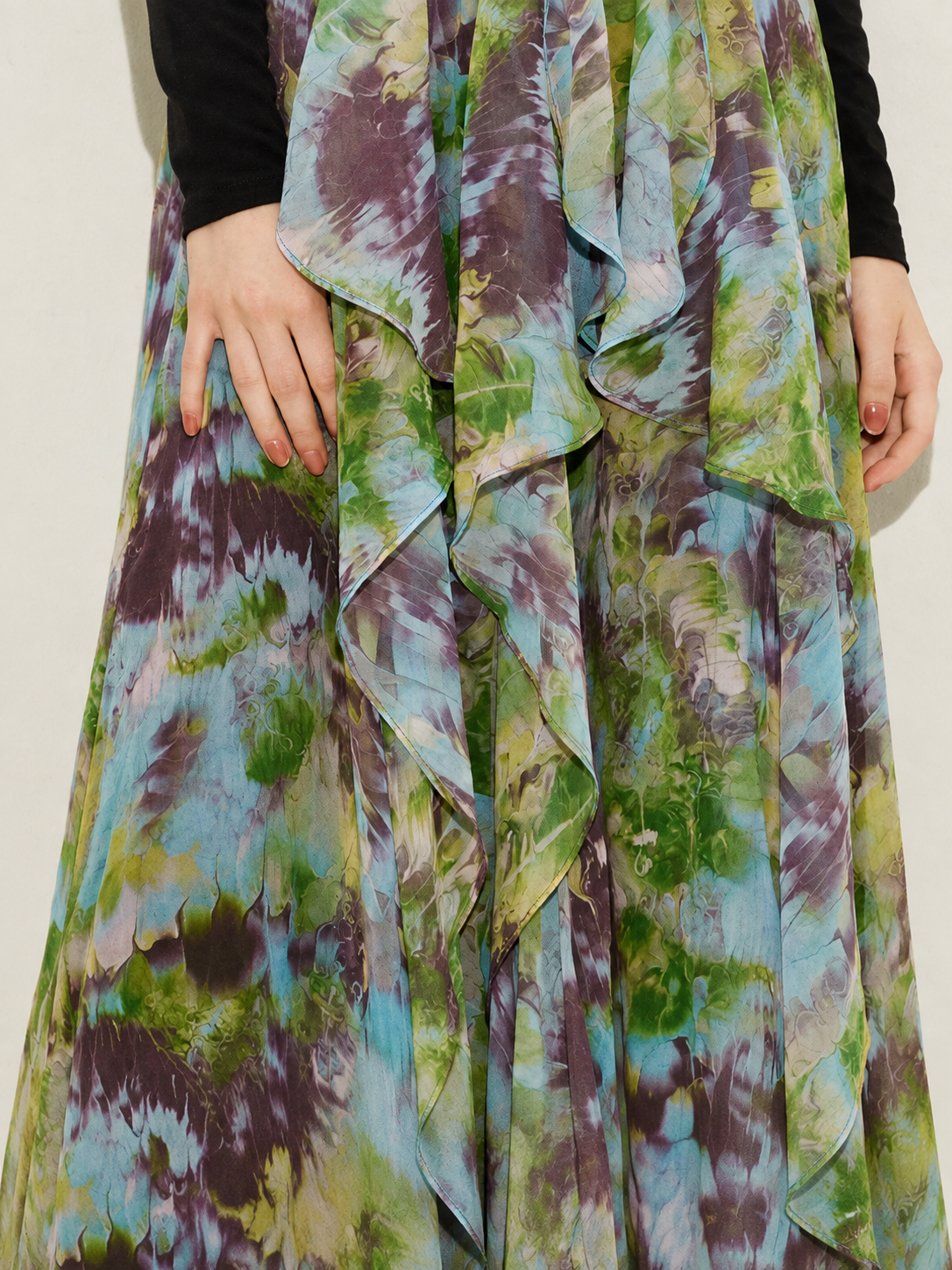 Indigo Mist Printed Maxi Dress