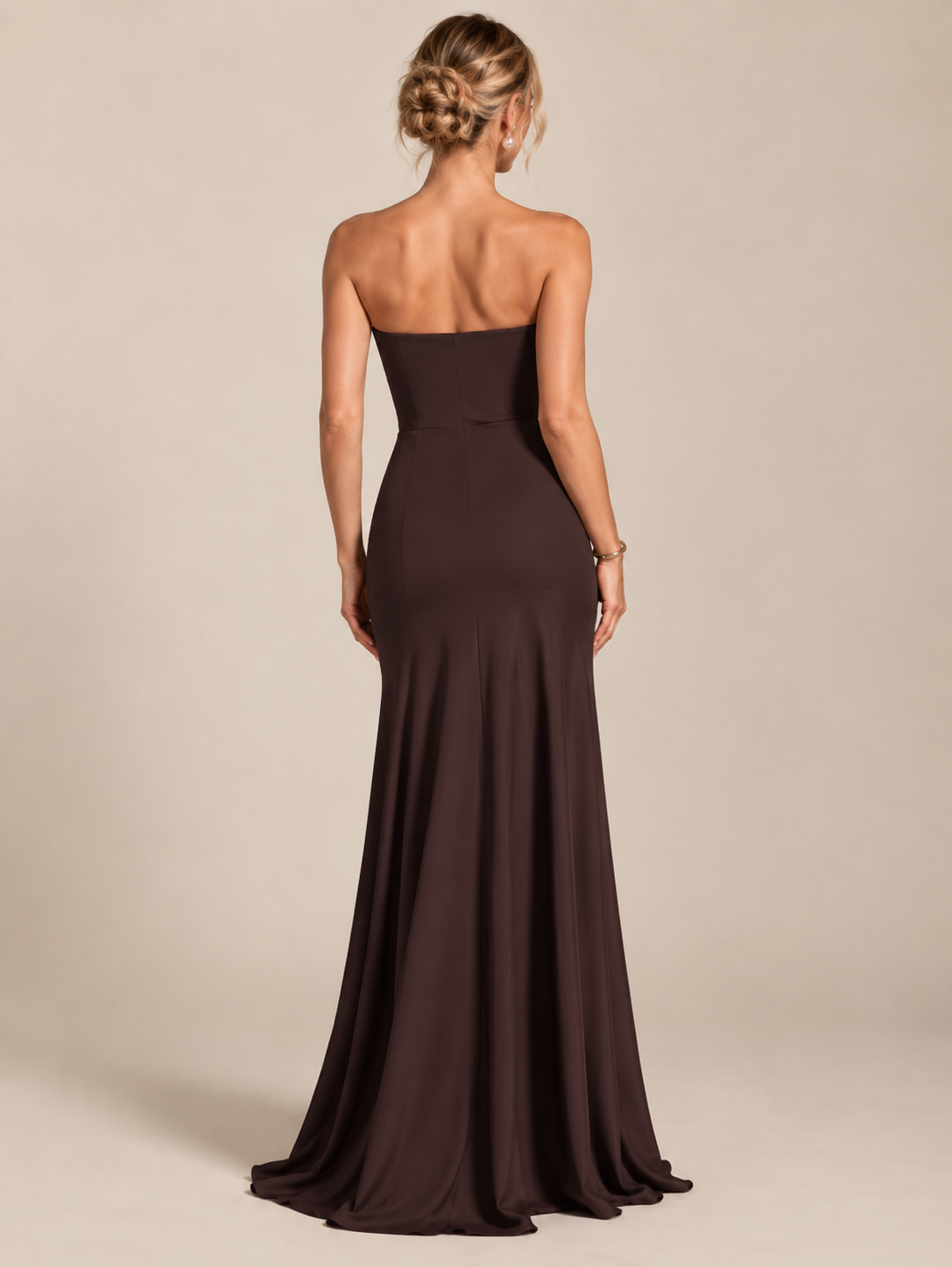 Celeste Satin Bustier Maxi Dress